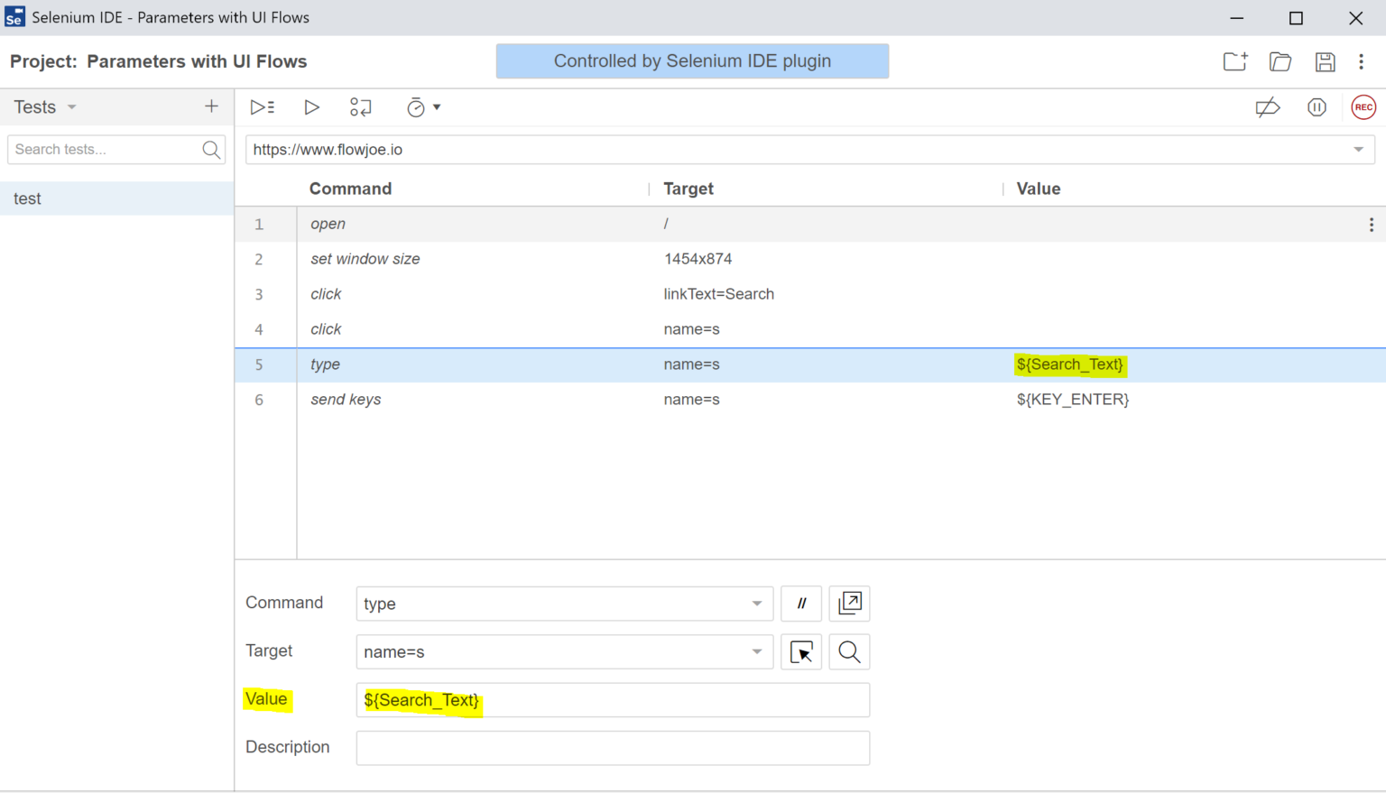 Parameters in Web UI Flows (RPA) - FlowJoe.io
