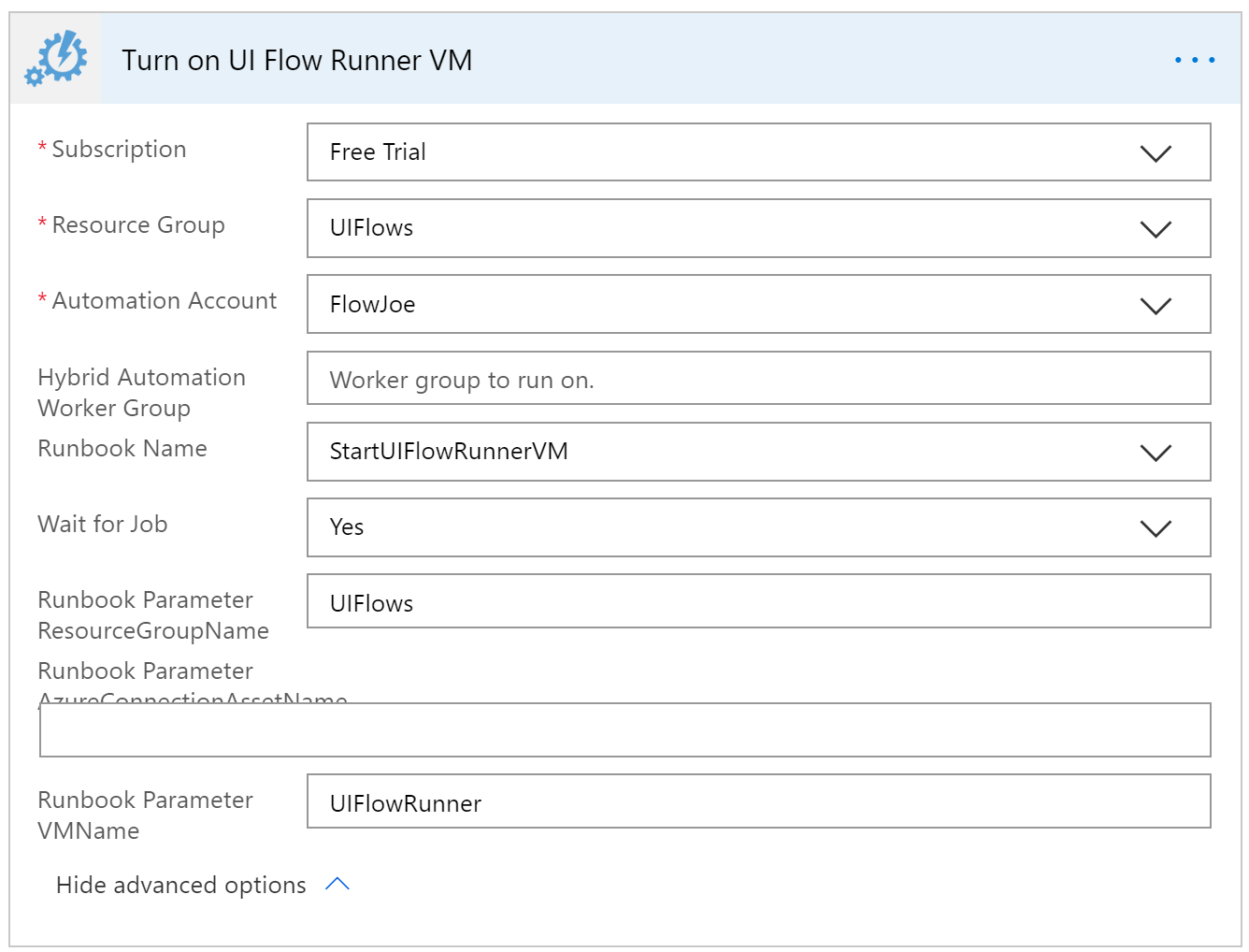 Turning on Azure VM