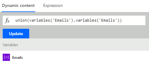 Union Function Example