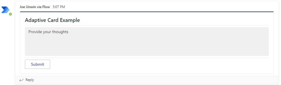 Adaptive Card in Teams image