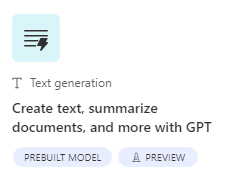 Create text, summarize documents, and more with GPT